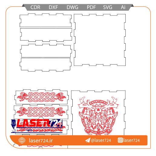 تصویر طرح برش لیزر جعبه گوشواره #2